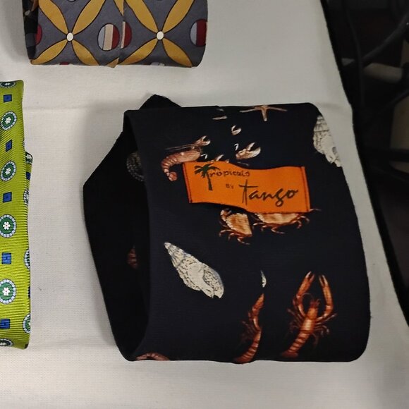 ❤️6 Tie Lot Jos Banks J Garcia Oleg Cassini Tango Allyn Saint George 100% Silk - Picture 13 of 13